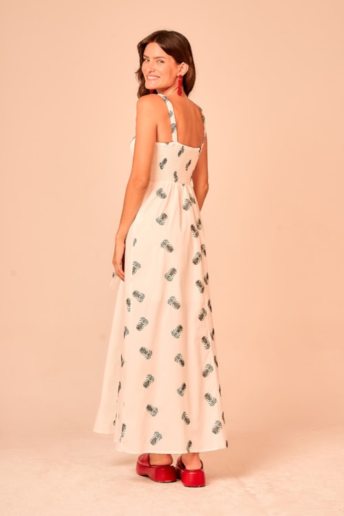 Vestido Cropped Bordado Abacaxi Off - foto 3