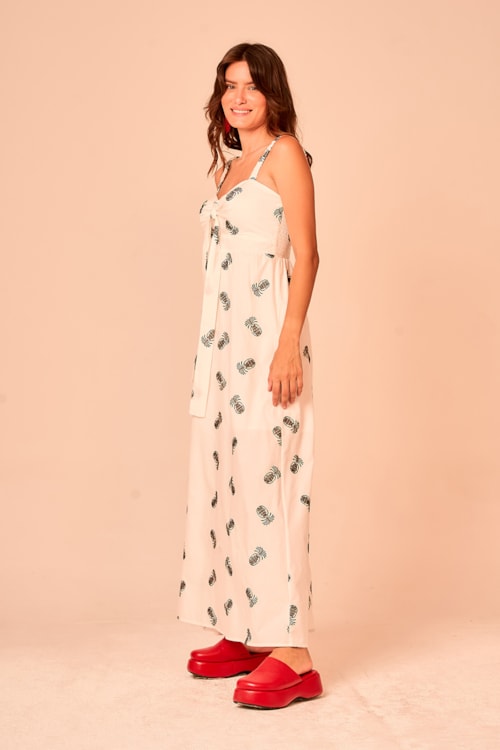Vestido Cropped Bordado Abacaxi Off - foto 2