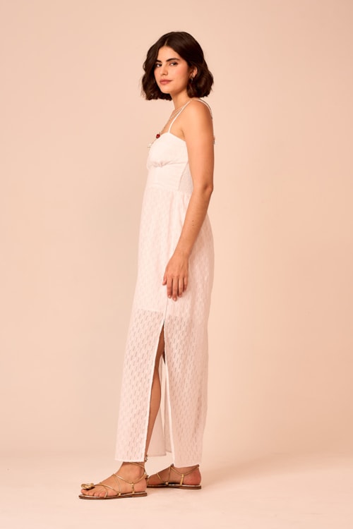 Vestido Cropped Bossa Maquinetado Off - foto 3