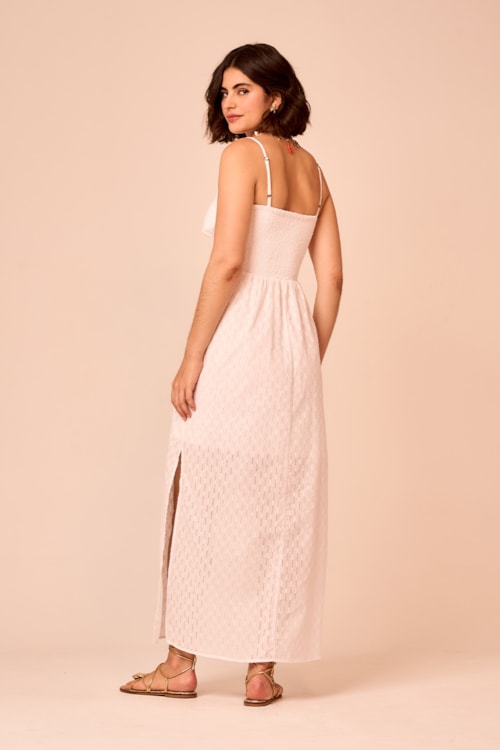 Vestido Cropped Bossa Maquinetado Off - foto 4
