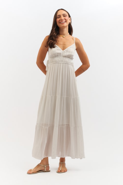 Vestido Cropped Brisa Tropical Branco - foto 1