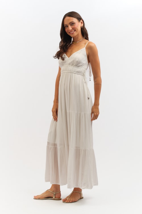 Vestido Cropped Brisa Tropical Branco - foto 3