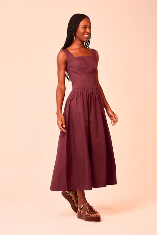 Vestido Cropped Cacau Marrom Cacau - foto 1