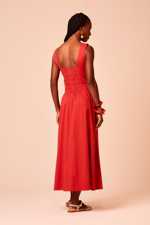 Vestido Cropped Cacau Vermelho Tinto - foto 3