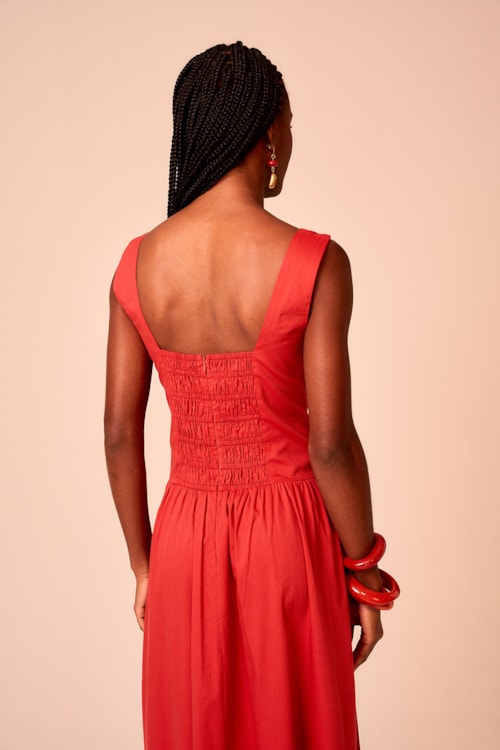 Vestido Cropped Cacau Vermelho Tinto - foto 4