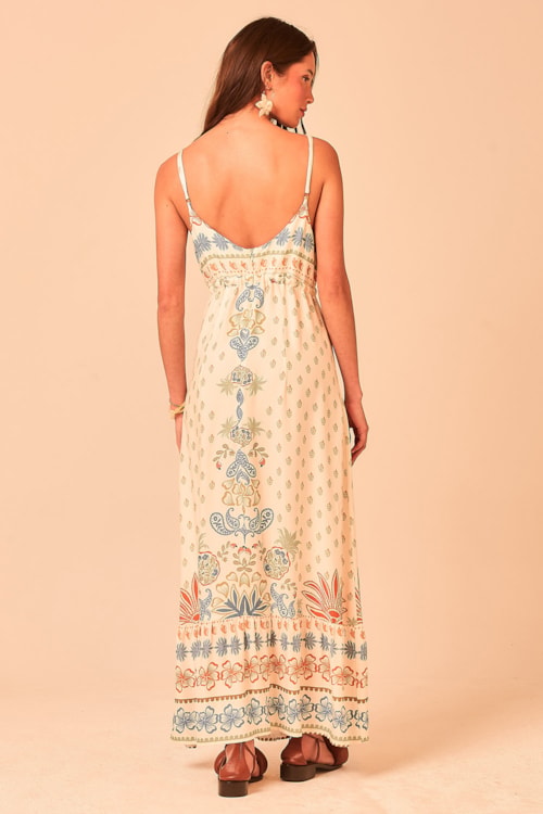 Vestido Cropped Caju Paisley Estampado - foto 3