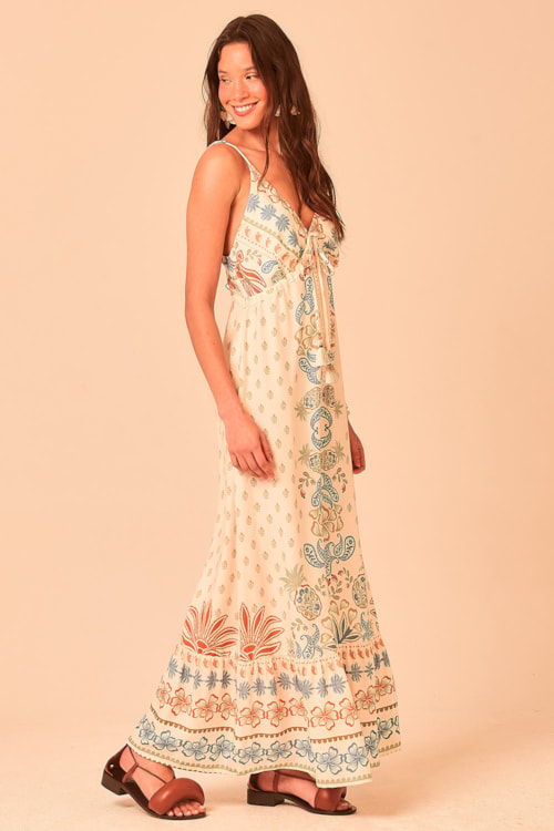 Vestido Cropped Caju Paisley Estampado - foto 2