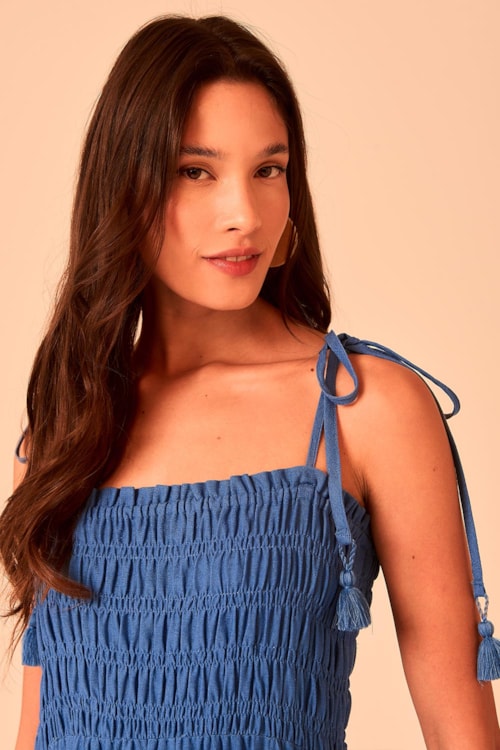 Vestido Cropped Cali Azul - foto 4