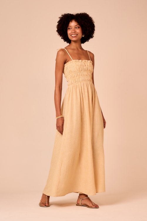 Vestido Cropped Campestre Amarelo - foto 1