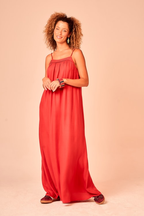 Vestido Cropped Capri Vermelho Rubi - foto 2
