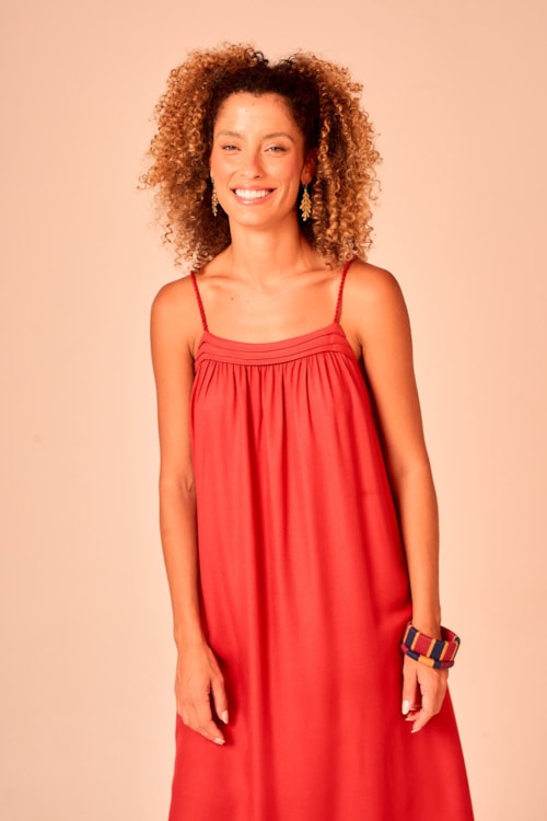 Vestido Cropped Capri Vermelho Rubi - foto 3