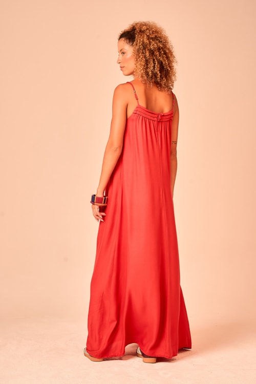 Vestido Cropped Capri Vermelho Rubi - foto 4