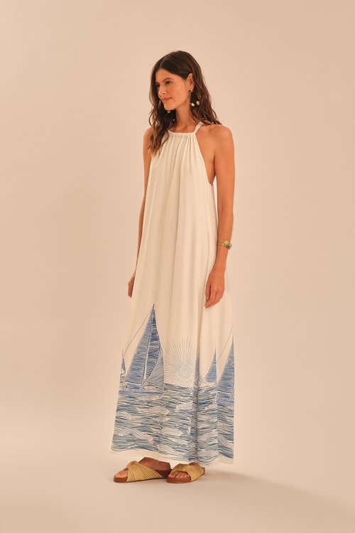 Vestido Cropped Caravelas Estampado - foto 2