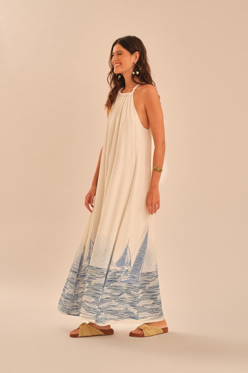 Vestido Cropped Caravelas Estampado - foto 4