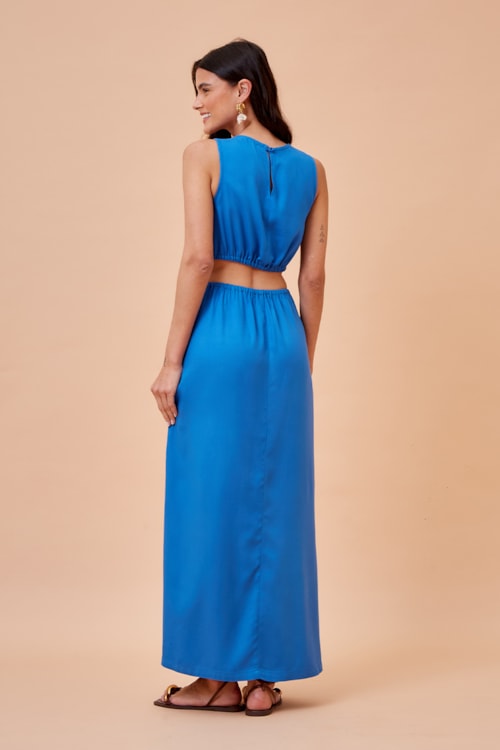 Vestido Cropped Celeste Azul - foto 3
