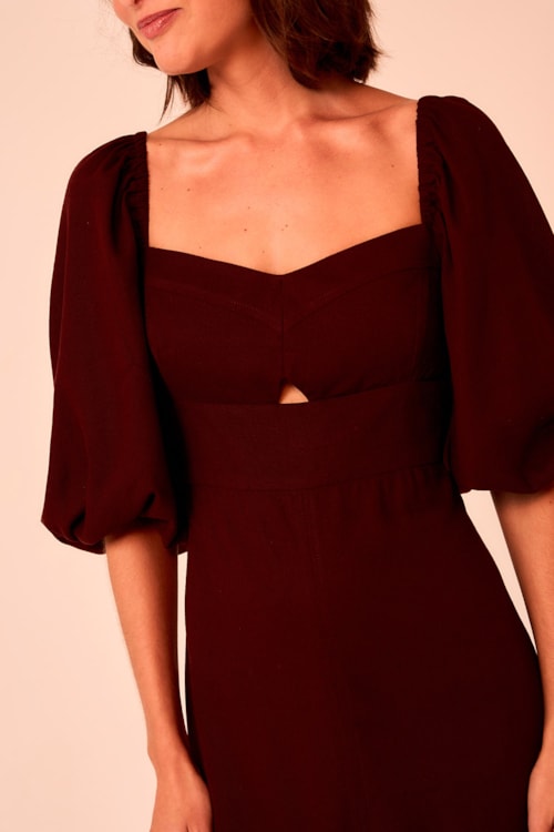 Vestido Cropped Cerejeira Marrom Cacau - foto 4