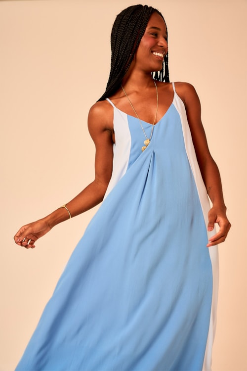 Vestido Cropped Ceu Bicolor - foto 1