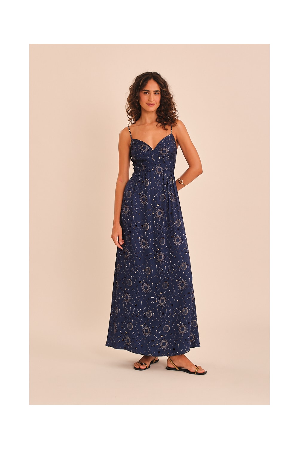 Vestido Cropped Ceu Indigo Estampado