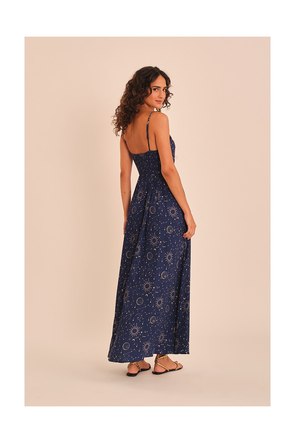 Vestido Cropped Ceu Indigo Estampado