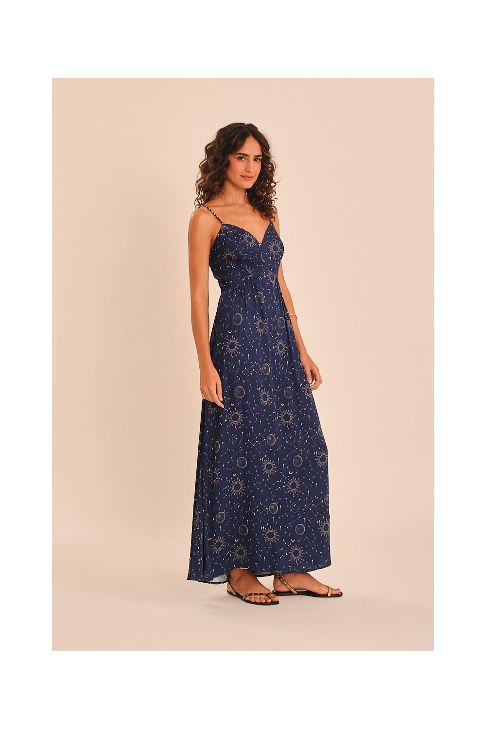 Vestido Cropped Ceu Indigo Estampado