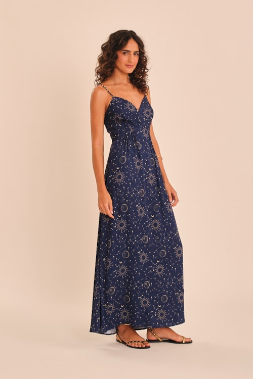 Vestido Cropped Ceu Indigo Estampado - foto 4