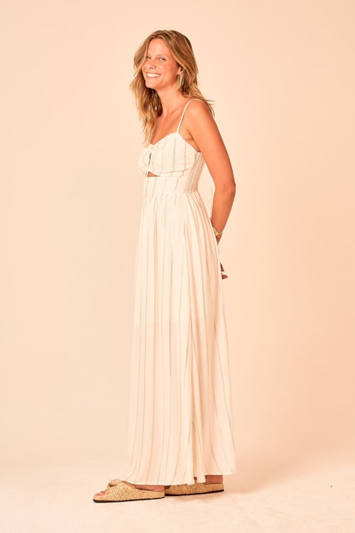Vestido Cropped Chevron Lurex Off - foto 4