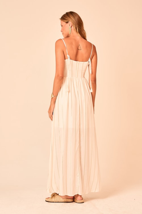 Vestido Cropped Chevron Lurex Off - foto 5