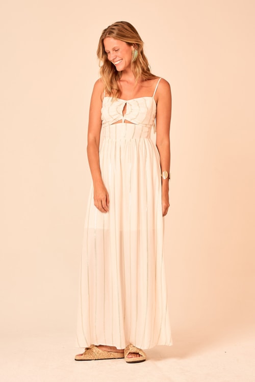 Vestido Cropped Chevron Lurex Off - foto 2