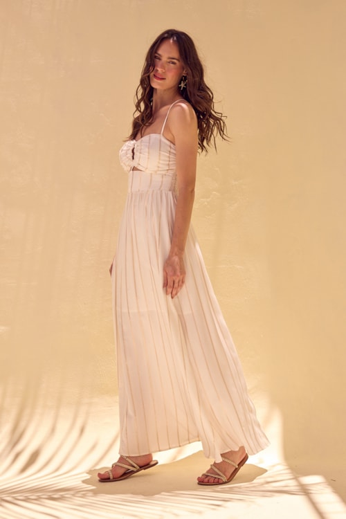 Vestido Cropped Chevron Lurex Off - foto 1