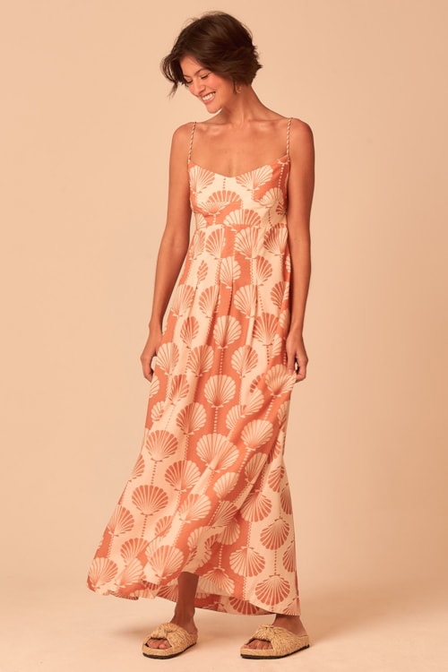 Vestido Cropped Concha Bicolor Estampado - foto 1