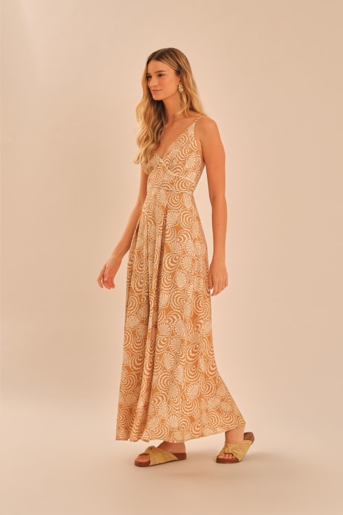 Vestido Cropped Concha Natural Estampado - foto 3