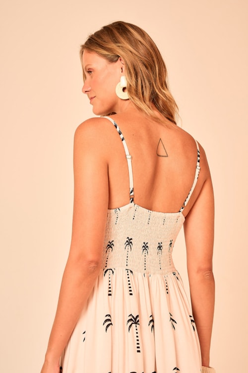 Vestido Cropped Coqueiro Barrado Estampado - foto 4