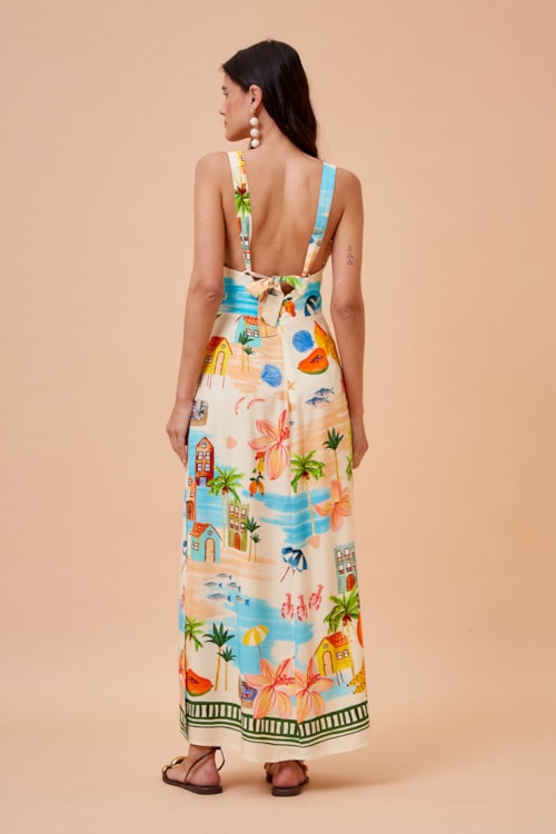 Vestido Cropped Costa Do Mar Estampado - foto 3