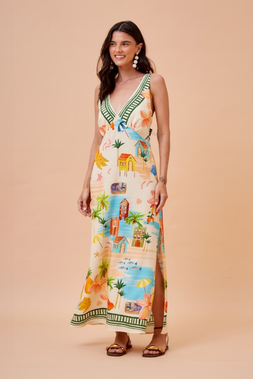 Vestido Cropped Costa Do Mar Estampado - foto 1