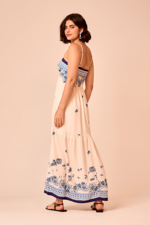 Vestido Cropped Cotidiano Estampado - foto 3