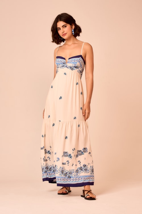 Vestido Cropped Cotidiano Estampado - foto 1