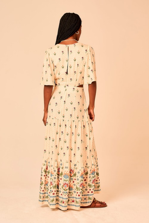 Vestido Cropped Delicadeza Bordada Estampado - foto 4