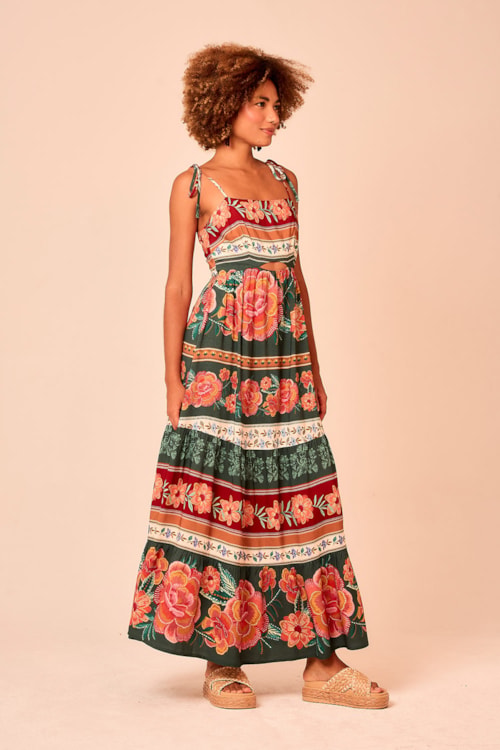 Vestido Cropped Delicadeza Da Floresta Estampado - foto 1