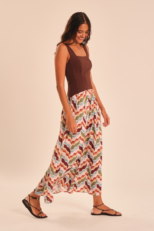 Vestido Cropped Dunas Estampado - foto 3