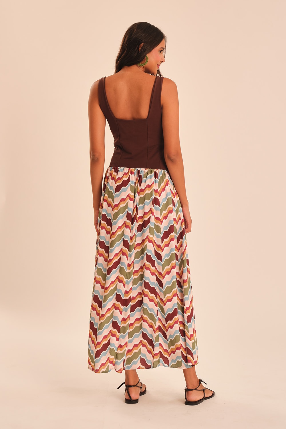 Vestido Cropped Dunas Estampado