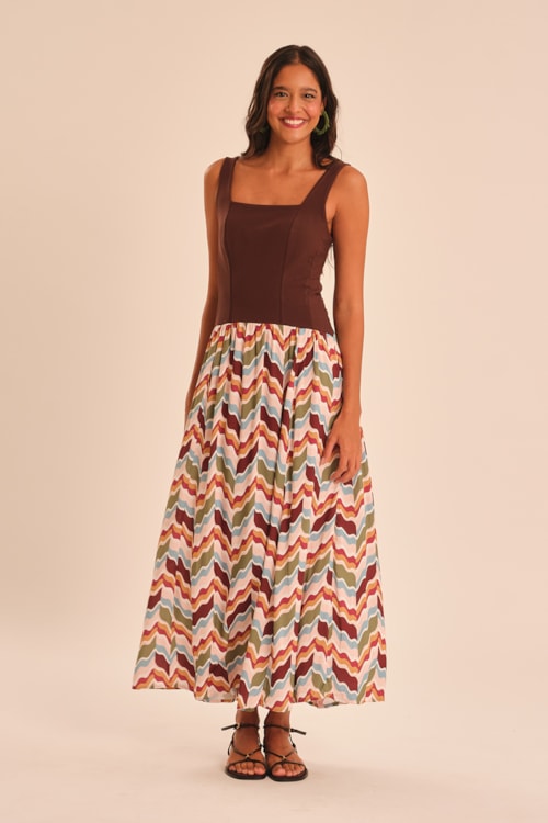 Vestido Cropped Dunas Estampado - foto 1