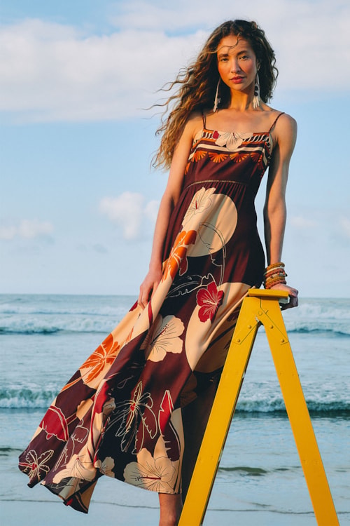 Vestido Cropped Entardecer Estampado - foto 1