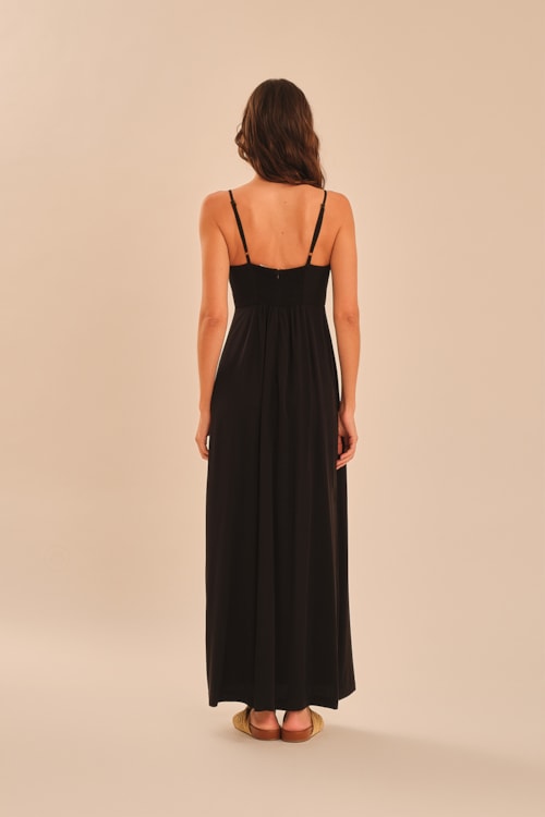 Vestido Cropped Entremeios Preto - foto 4