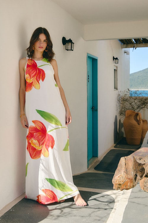 Vestido Cropped Estampa Belle Estampado - foto 1