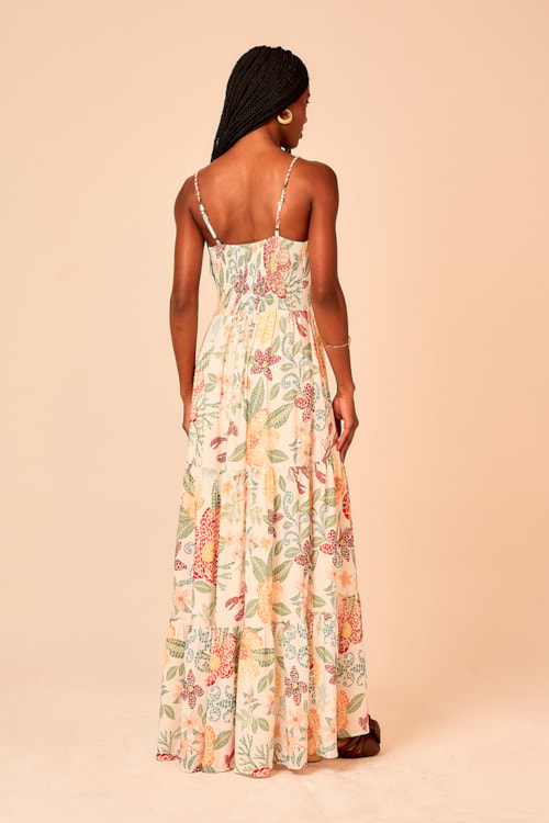 Vestido Cropped Estampa Floral Mosaico Estampado - foto 6