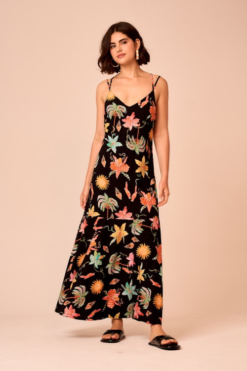 Vestido Cropped Estampa Notte Estampado - foto 2