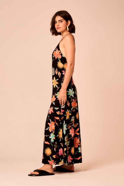 Vestido Cropped Estampa Notte Estampado - foto 3
