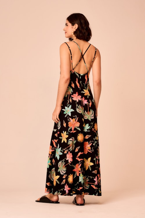Vestido Cropped Estampa Notte Estampado - foto 4