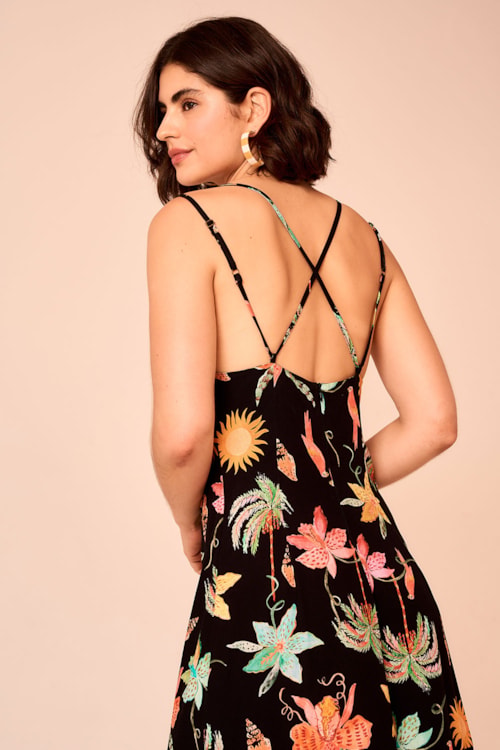 Vestido Cropped Estampa Notte Estampado - foto 5