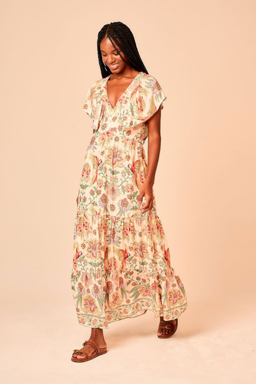 Vestido Cropped Estampa Selva Estampado - foto 1